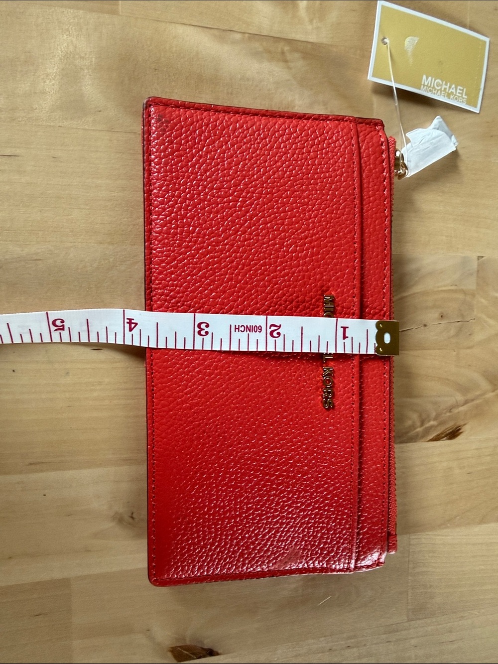 Michael Kors Large Slim Card Case in Sea Coral - Picture 8 of 8